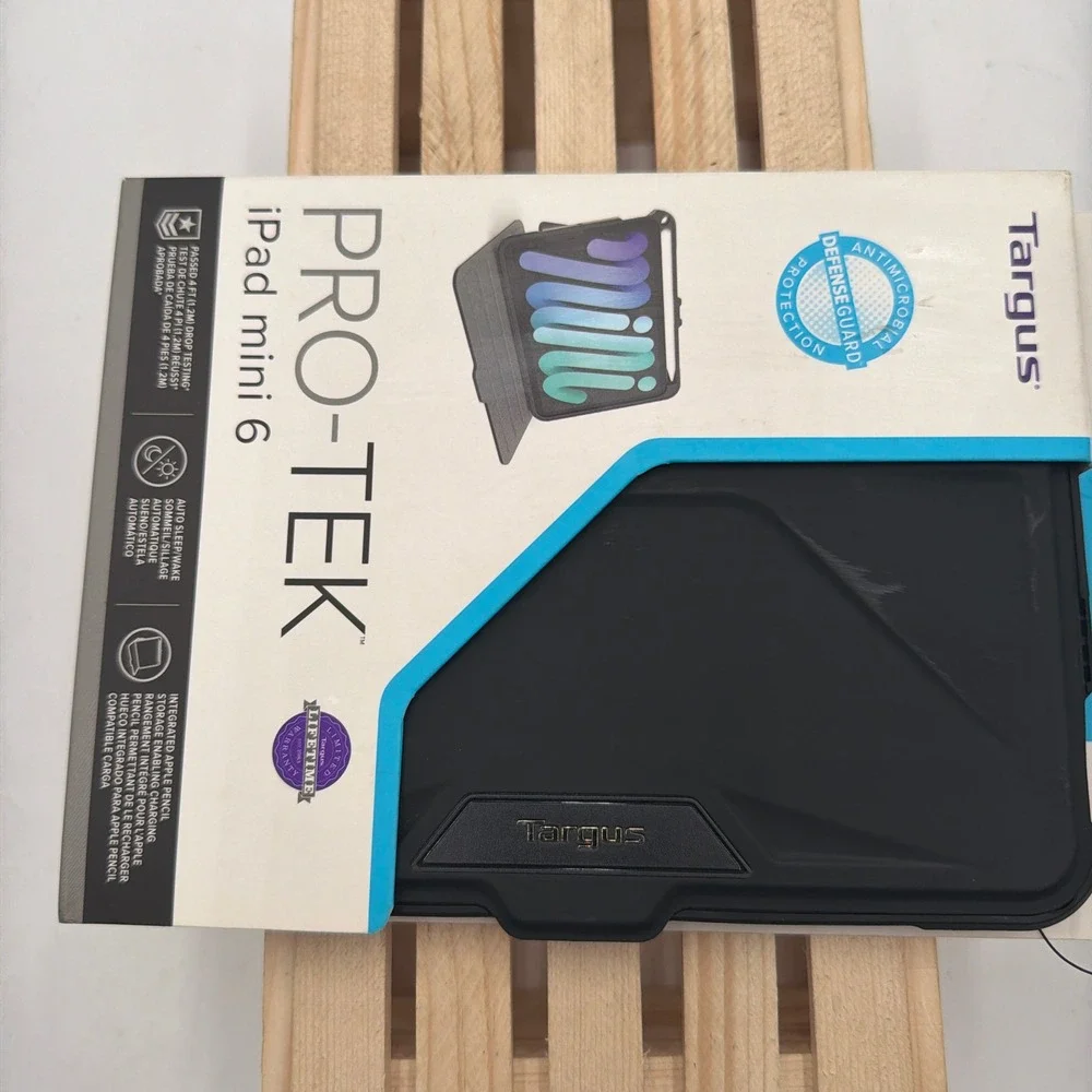 Targus Case Pro-Tek Antimicrobial Drop Protection Black iPad mini 6 NWT